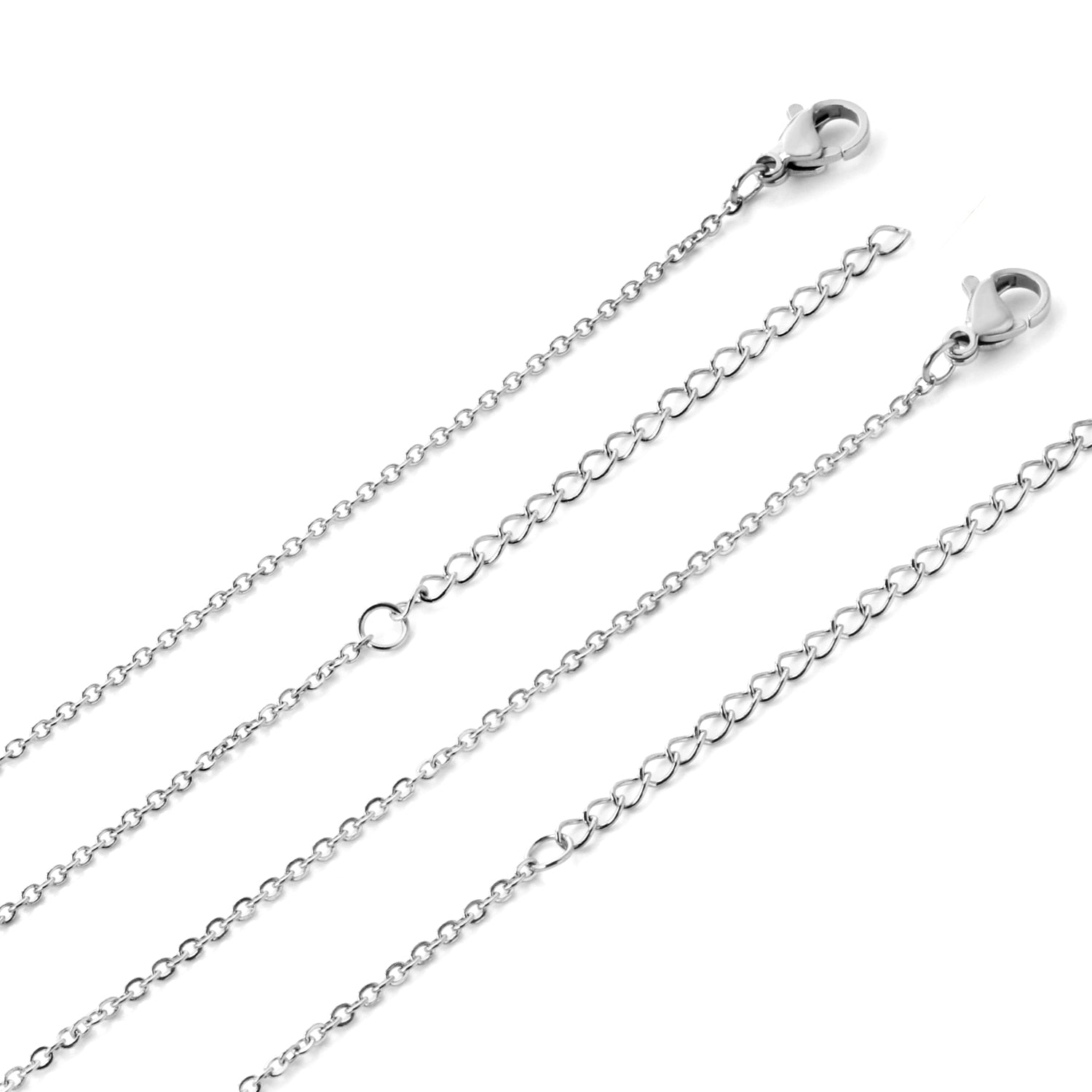 ASON 10Pcs/lot Stainless Steel 45cm+5cm Extension Chain Link Ladies Necklace Jewelry Accessories Gold Silver Color Long Necklace asonjewelry