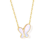 New Fashion Stainless Steel Butterfly Pendant Necklaces For Women Korean Style Office Jewelry bijoux femme