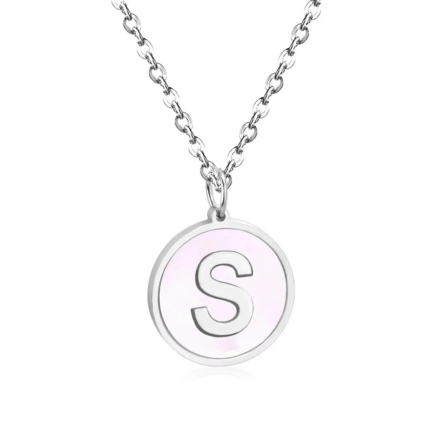 New and Hot 316L Stainless Steel Alphabet Pendant Necklace 26 Letters A-Z Choker Necklaces Jewelry asonjewelry