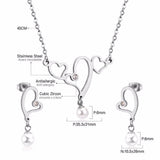 Hot Imitation Pearl Wedding necklace earring set Bridal jewelry set for women Elegant Party Gift Fashion Costume