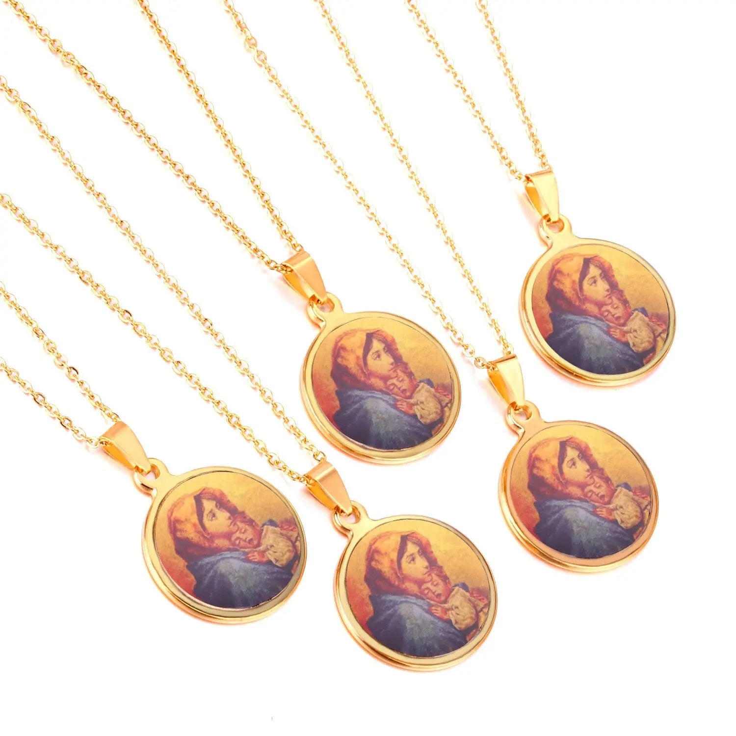 Blessed Virgin Mary Pendants Chain Necklaces For Women Fashion Jewelry collares de moda 2020 asonjewelry