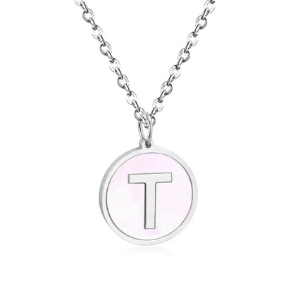 New and Hot 316L Stainless Steel Alphabet Pendant Necklace 26 Letters A-Z Choker Necklaces Jewelry asonjewelry