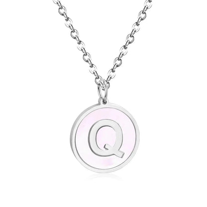 New and Hot 316L Stainless Steel Alphabet Pendant Necklace 26 Letters A-Z Choker Necklaces Jewelry asonjewelry