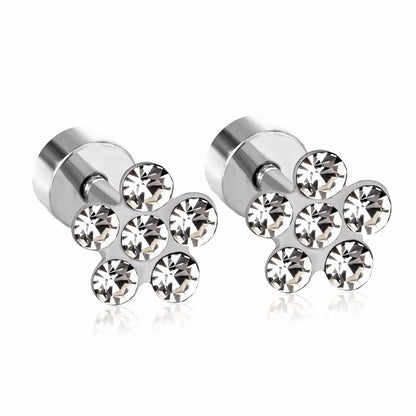 6mm 18K Stainless Steel Brincos Mini Heart Star Stud Earrings 2022 Fashion Korean For Women Girl Crystal Earings asonjewelry