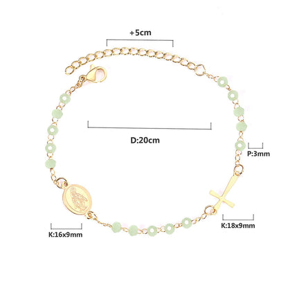 ASON Female Adjustable Extender Chains Bracelets Classic Style Black/Red/Pink/Blue Crystal Beaded Bracelets Women Curb Gift asonjewelry