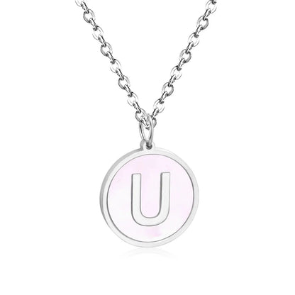 New and Hot 316L Stainless Steel Alphabet Pendant Necklace 26 Letters A-Z Choker Necklaces Jewelry asonjewelry