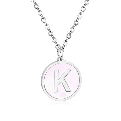 New and Hot 316L Stainless Steel Alphabet Pendant Necklace 26 Letters A-Z Choker Necklaces Jewelry asonjewelry