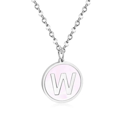 New and Hot 316L Stainless Steel Alphabet Pendant Necklace 26 Letters A-Z Choker Necklaces Jewelry asonjewelry