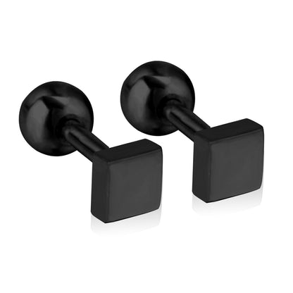 ASON Rose Gold/Black Stud Earrings Geometric Stainless Steel Women Earrings Jewelry Gift Accessories,Triangle/Circle/Square asonjewelry