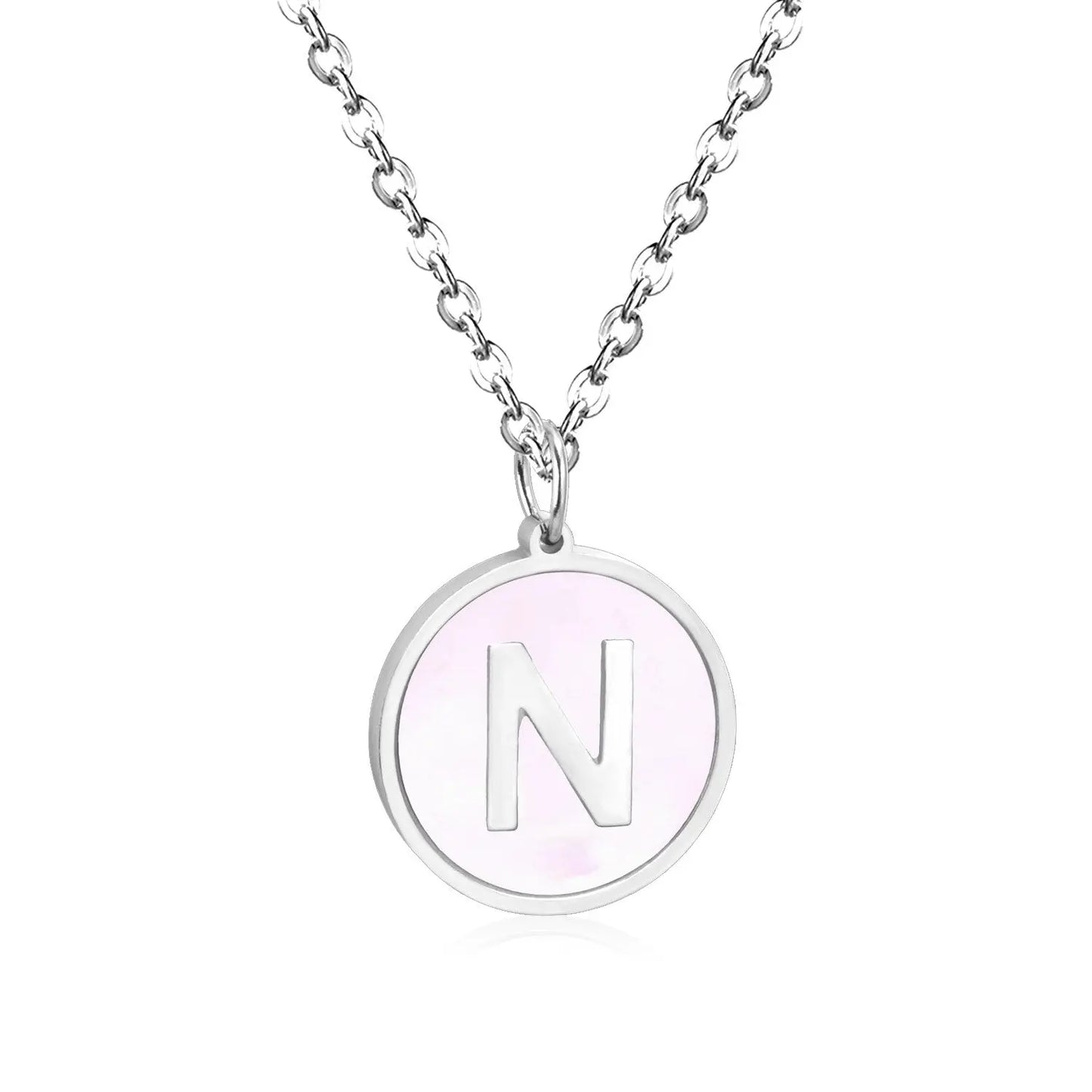 New and Hot 316L Stainless Steel Alphabet Pendant Necklace 26 Letters A-Z Choker Necklaces Jewelry asonjewelry