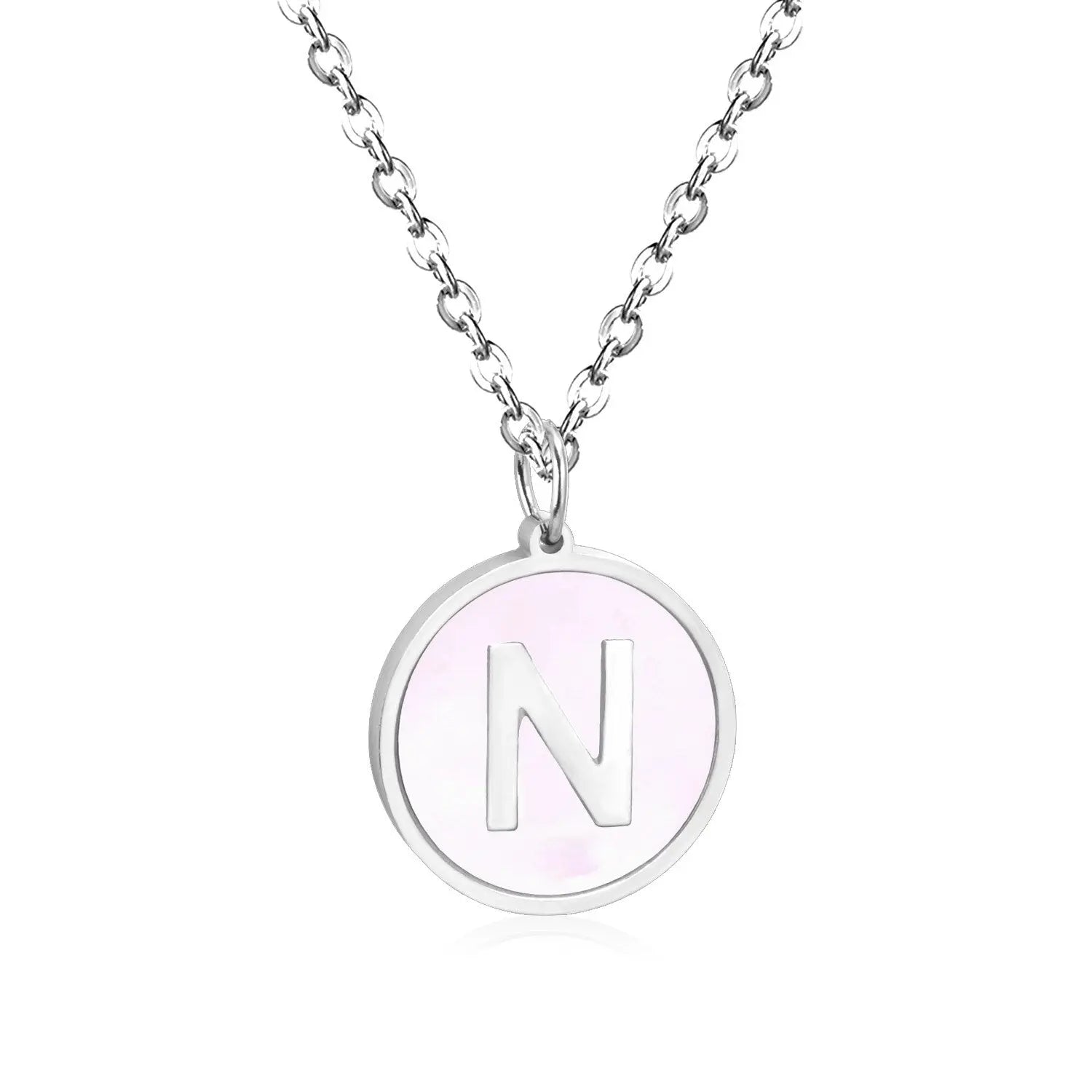 New and Hot 316L Stainless Steel Alphabet Pendant Necklace 26 Letters A-Z Choker Necklaces Jewelry asonjewelry