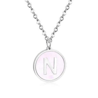 New and Hot 316L Stainless Steel Alphabet Pendant Necklace 26 Letters A-Z Choker Necklaces Jewelry asonjewelry