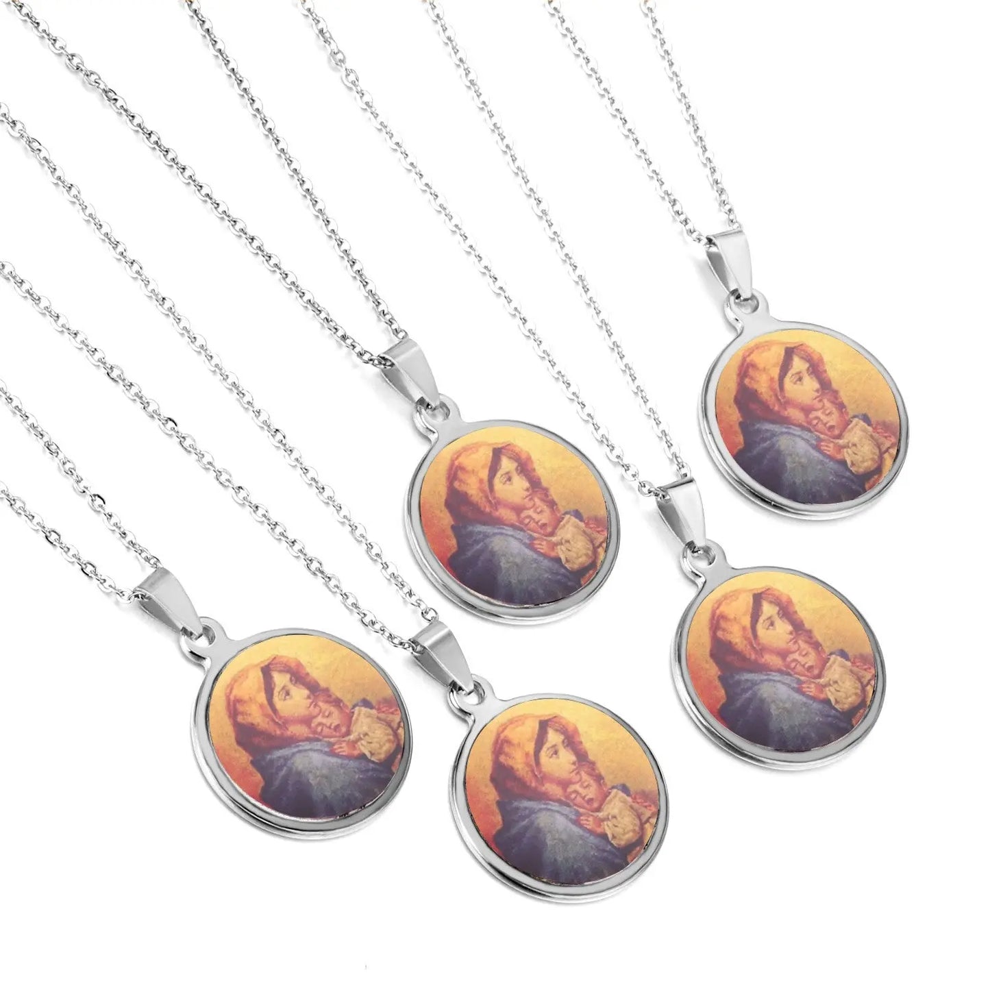 Blessed Virgin Mary Pendants Chain Necklaces For Women Fashion Jewelry collares de moda 2020 asonjewelry