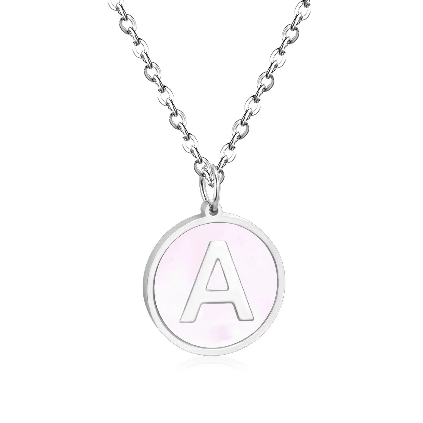 New and Hot 316L Stainless Steel Alphabet Pendant Necklace 26 Letters A-Z Choker Necklaces Jewelry asonjewelry
