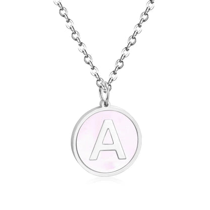 New and Hot 316L Stainless Steel Alphabet Pendant Necklace 26 Letters A-Z Choker Necklaces Jewelry asonjewelry