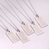 Hot Sale Christian Pendant Necklace Scripture Jewelry Scripture Necklace