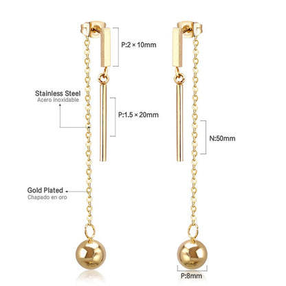 ASON Long Line Link Chain Imitation Pearl Dangle Earrings for Women Gold Color Cross Earrings Female Bijoux Pendientes asonjewelry