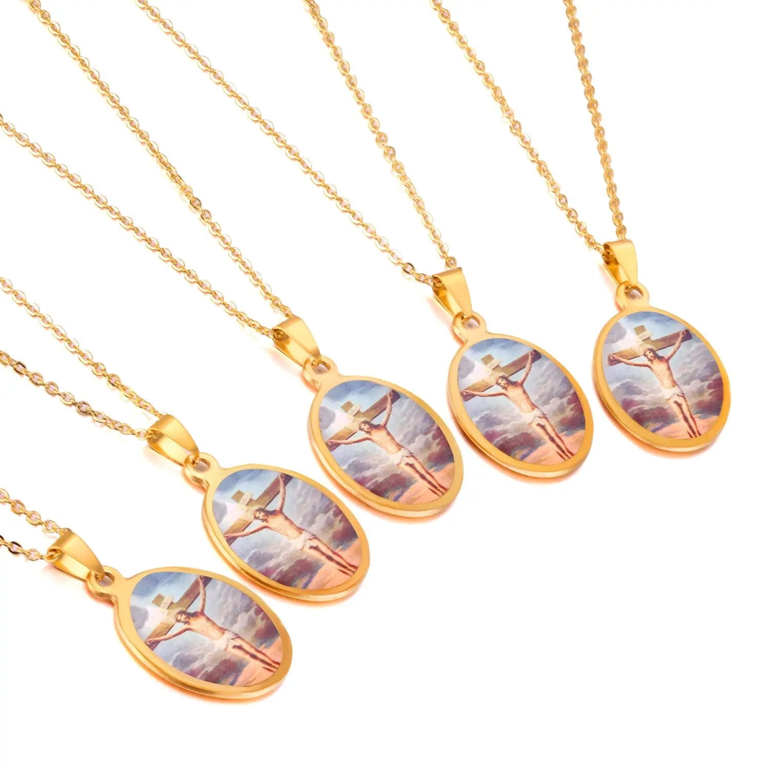 316L Stainless Steel Men Necklace Pendant Christianity Jewelry Wholesale-106401G asonjewelry