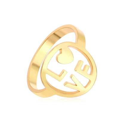 Elegant Gold Rings For Women Men Stainless Steel Engagement Wedding Jewelry For Women Girls Couple Ring Ringen Gift asonjewelry