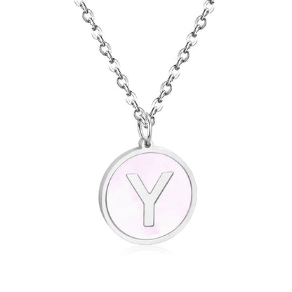 New and Hot 316L Stainless Steel Alphabet Pendant Necklace 26 Letters A-Z Choker Necklaces Jewelry asonjewelry