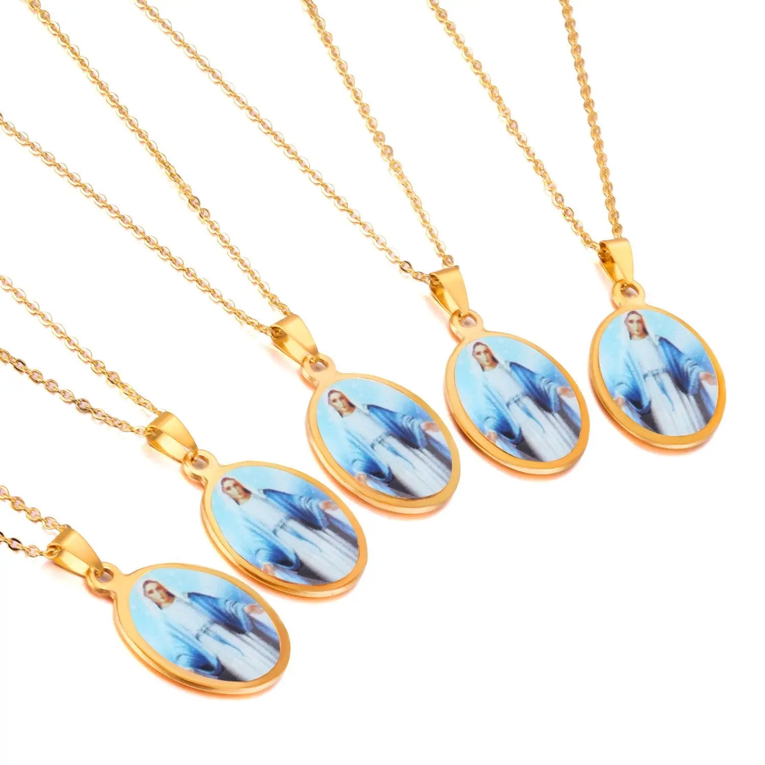 316L Stainless Steel Blessed Virgin Mary Necklaces Pendants-106301G asonjewelry