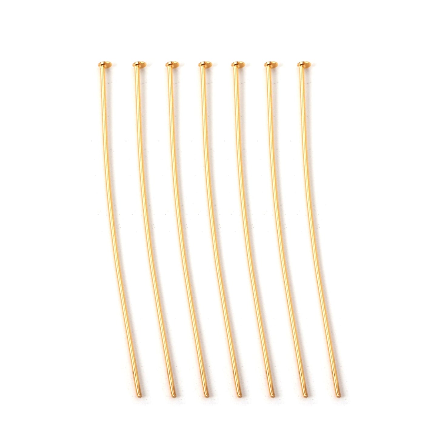 ASON 100 Pcs/Lots Flat Head Needle Stainless Steel Pin Head Pins Gold Color Head Pins For Jewelry Findings Making DIY Needles asonjewelry