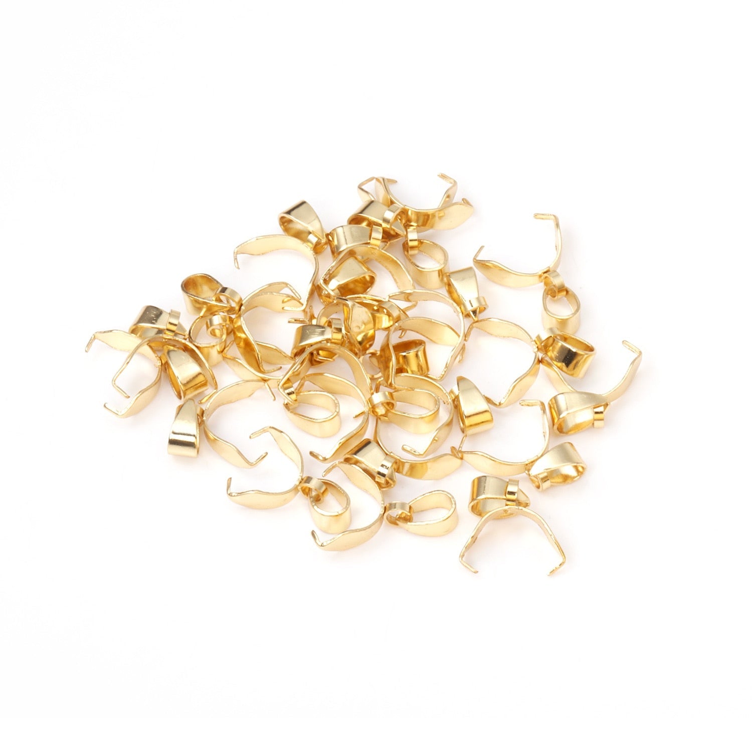 ASON 100pcs Stainless Steel Pendant Buckle Melon Seeds Clasp Hook Necklace Connector Charm Clip Jewelry Finding for DIY Jewelry asonjewelry