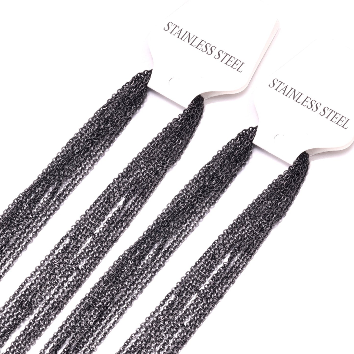 2MM Necklaces For Pendants Bulk Sale 2mm Rolo Cuban Link Chains Necklace Accessories Colliler Stainless  Chains Jewelry asonjewelry