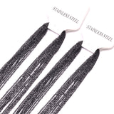 Collares de 2MM para colgantes, venta a granel, cadenas de Eslabón cubano Rolo de 2mm, accesorios para collares, joyería de cadenas de acero inoxidable 