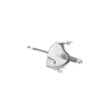 ASON 100pcs/lot Earrings Base 316L Stainless Steel Heart Earrings Making Crystal Bump Heart Earrings Base For DIY Jewelry Making