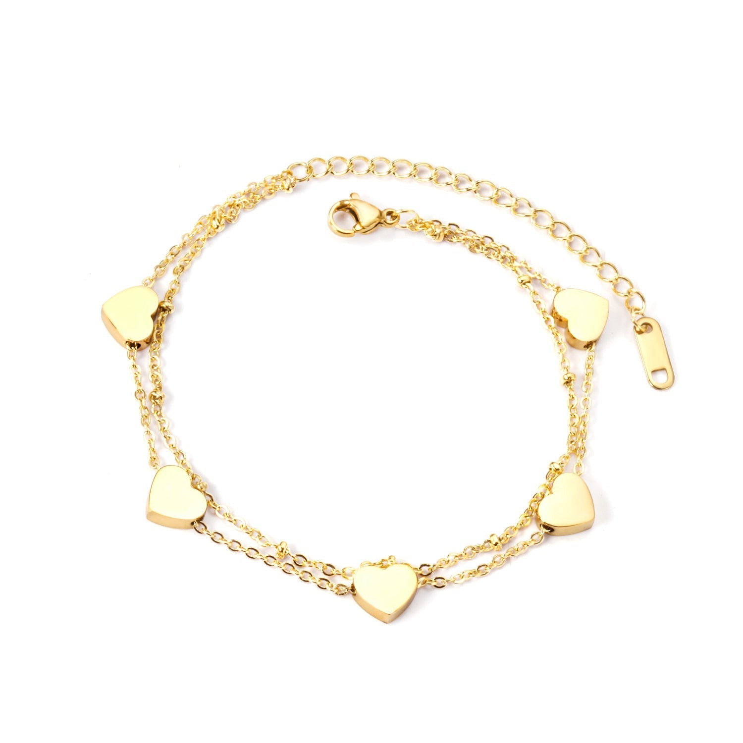 2022 Office Ladies Decor Heart Bracelets Charm Steel Gold Girls Chunky Chain Braclet For Women Valentines Gift Hand asonjewelry