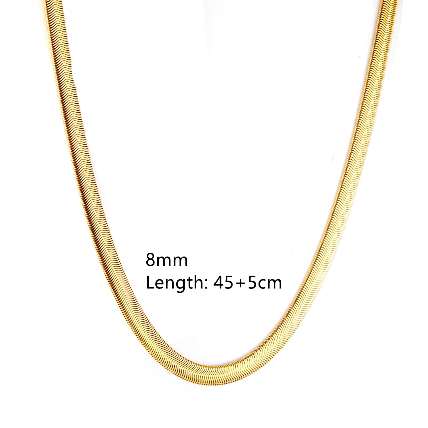 ASON Stainless Steel Twist Snake Fat Snake Blade Chain Necklace Gold Color For Women Men For DIY Fashion Jewelry Making Support asonjewelry