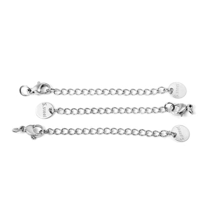 ASON 10pcs/lot Extended Extension Gold Tail Chain Stainless Steel Lobster Clasps Connector DIY Jewelry Making Bracelet Necklaces asonjewelry