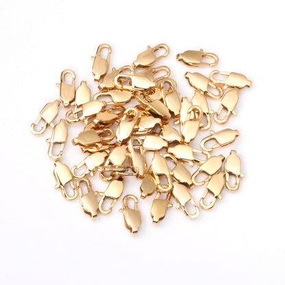 ASON 50/pcs Gold/Silver Color Stainless Steel Lobster Clasp for Necklace Bracelet Findings Connector DIY Jewelry Making Supplies asonjewelry