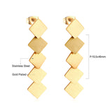 Style coréen goutte carré rond boucle d'oreille en acier inoxydable 2020 boucles d'oreilles ensemble pour les femmes mode bijoux cadeau de fête