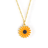 Best Friend Necklace Collars  316L Stainless Steel Geometric Flowers Pendant Necklace Women Girl Accessories