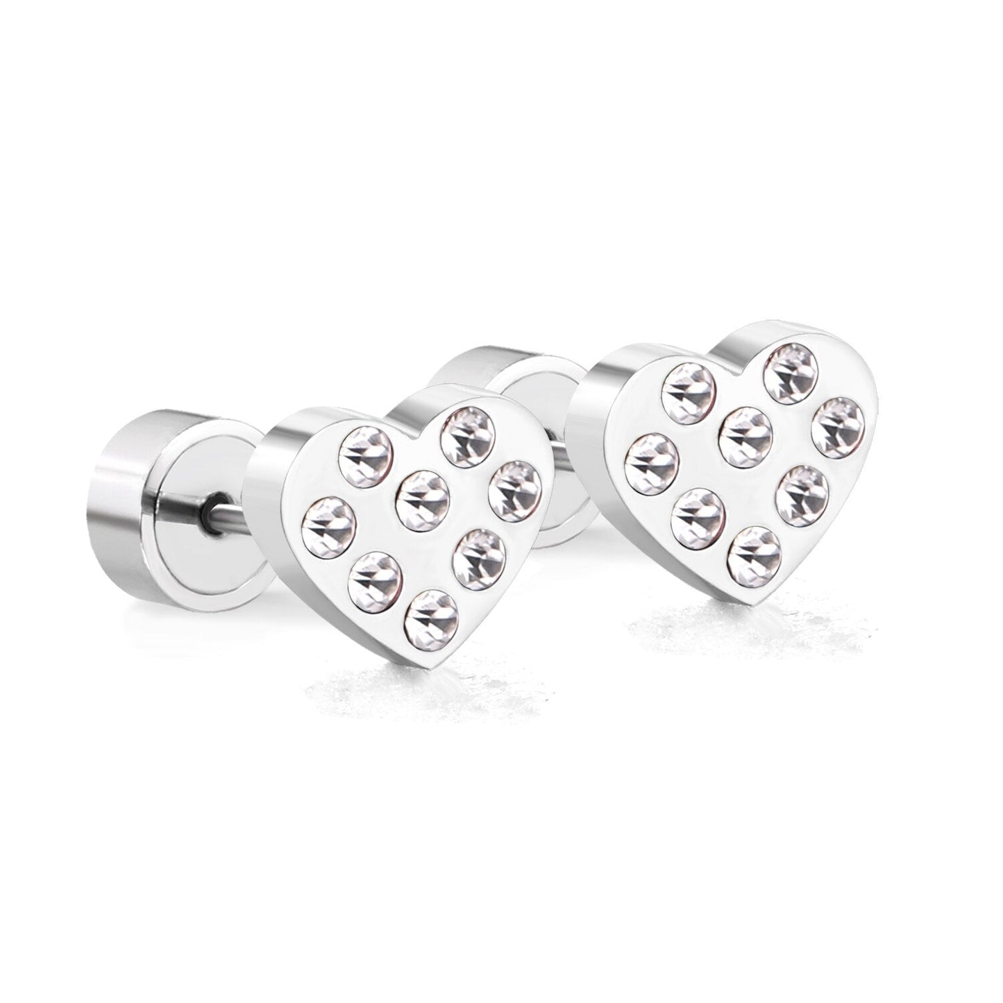 ASON Lovely Star/Heart Shape With Round Colorful Cubic Zirconia Press Stud Earrings for Women/Girl Party Stylish Jewelry asonjewelry