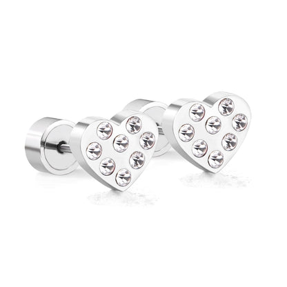 ASON Lovely Star/Heart Shape With Round Colorful Cubic Zirconia Press Stud Earrings for Women/Girl Party Stylish Jewelry asonjewelry