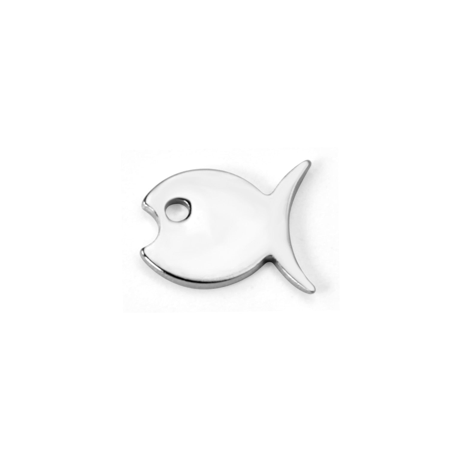 ASON 100 Pcs/Lot Small Fish Lovely Charm 316L Stainless Steel Gold Silver Color For Necklace Bracelet Jewelry Making Supplies asonjewelry