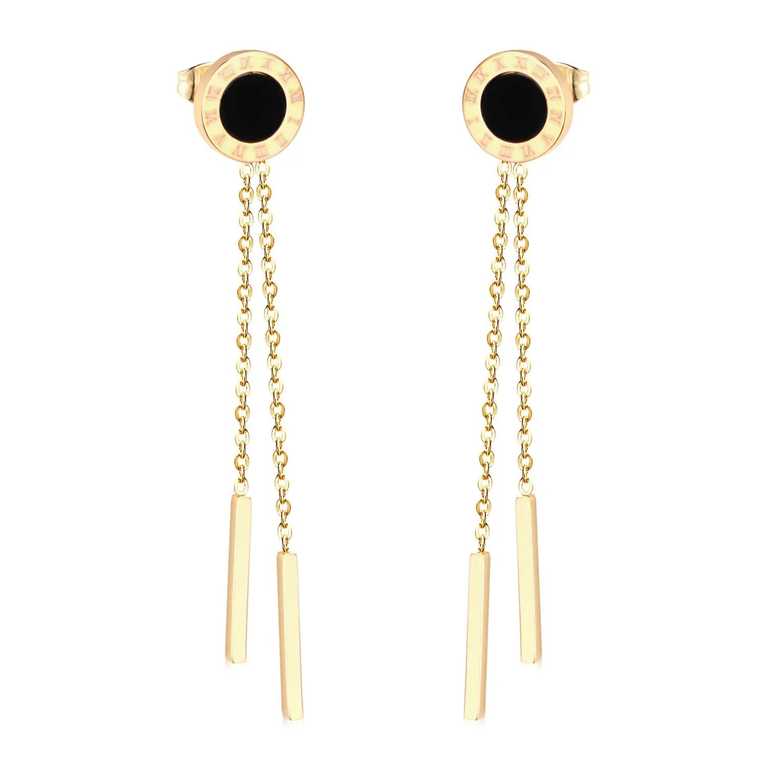 Vestido Jewelry Korean Style Wedding Tassel Drop Earrings Women Stainless Steel Dangle Earings Christmas Pendientes asonjewelry