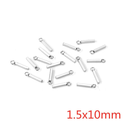 ASON 100pcs/lot Stainless Steel Bar Metal Rod With Tassel Earrings Charm Accessories for DIY Earrings Jewelry Making Supplies asonjewelry