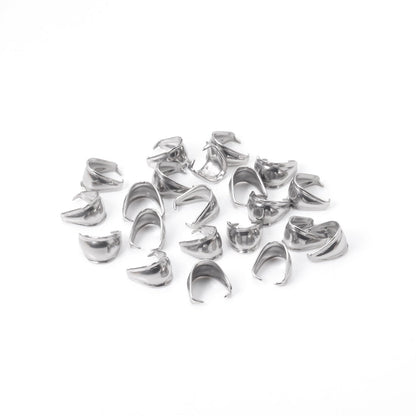 ASON 100pcs/lot Stainless Steel Silver Color Pendant Pinch Clasps Necklace Hooks Clips Connector Supplies for Jewelry Making asonjewelry
