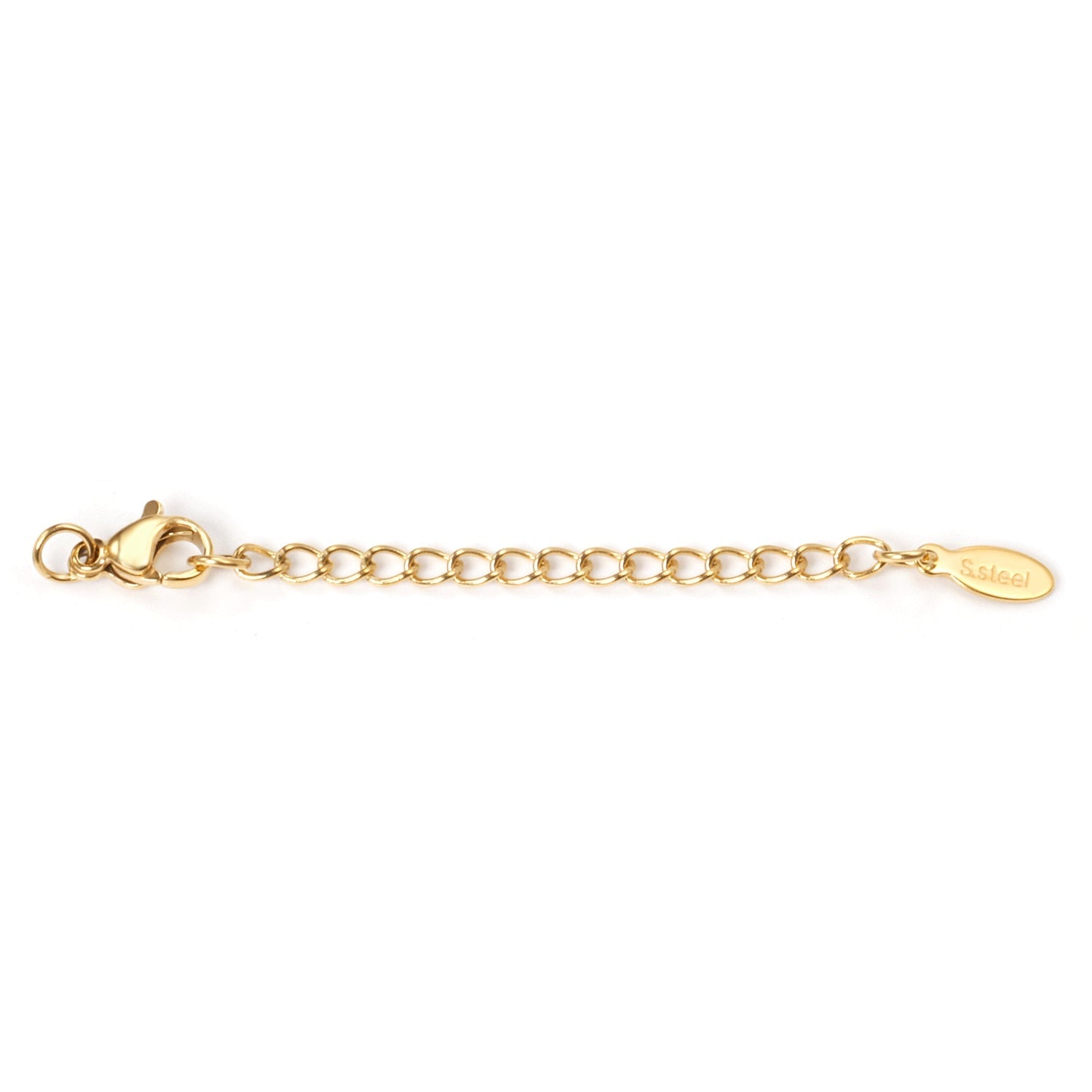 ASON 10pcs/lots Chain Connector With Lobster Clasp and Tag Extender Stainless Steel For Bracelet Necklace DIY Jewelry Accessory asonjewelry