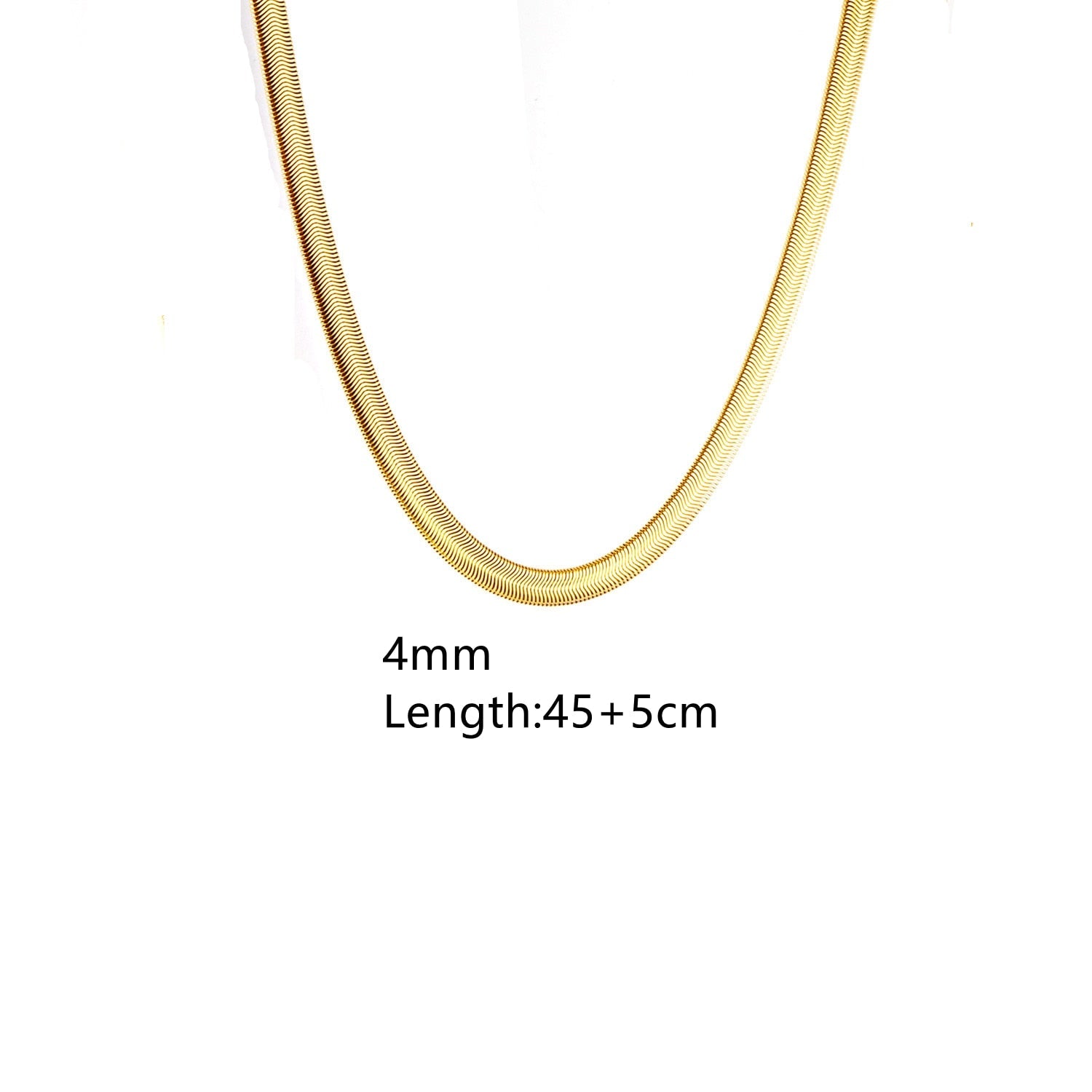 ASON Stainless Steel Twist Snake Fat Snake Blade Chain Necklace Gold Color For Women Men For DIY Fashion Jewelry Making Support asonjewelry