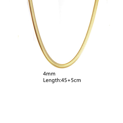 ASON Stainless Steel Twist Snake Fat Snake Blade Chain Necklace Gold Color For Women Men For DIY Fashion Jewelry Making Support asonjewelry