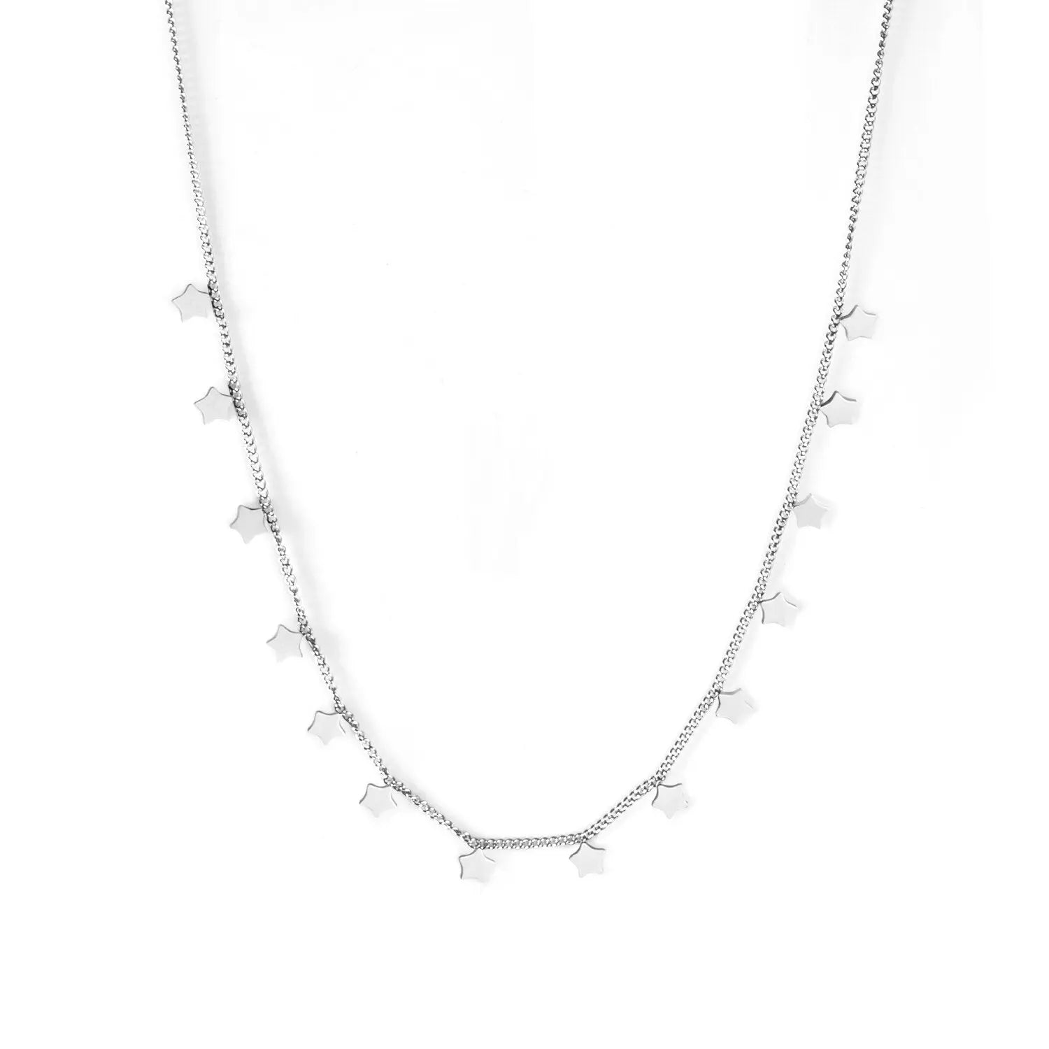 Bohemia Star Collier Elegant Stainless Steel Jewelry Flash Women's Chains Necklaces Office Lady Collars asonjewelry