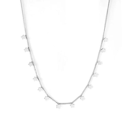 Bohemia Star Collier Elegant Stainless Steel Jewelry Flash Women's Chains Necklaces Office Lady Collars asonjewelry