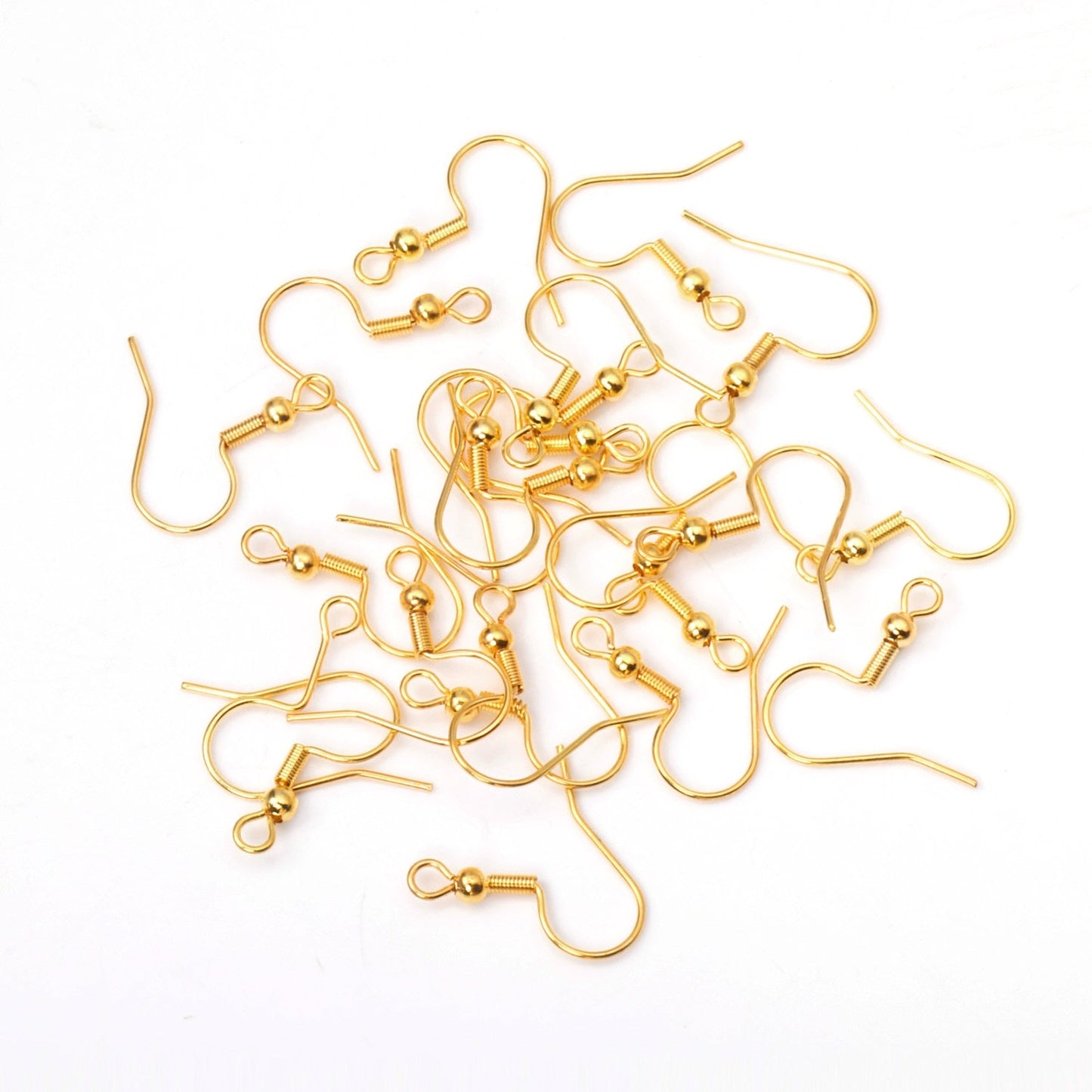 ASON 100 Gold/Silver Color Stainless Steel Earring Hooks,With Steel Ball Jewelry, Can Be Used For DIY Jewelry Making Accessories asonjewelry