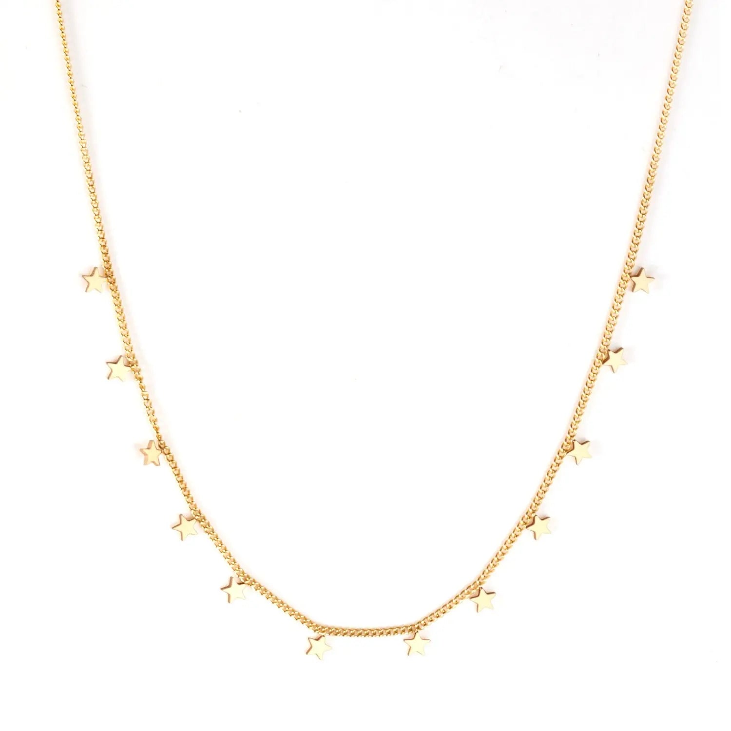 Bohemia Star Collier Elegant Stainless Steel Jewelry Flash Women's Chains Necklaces Office Lady Collars asonjewelry