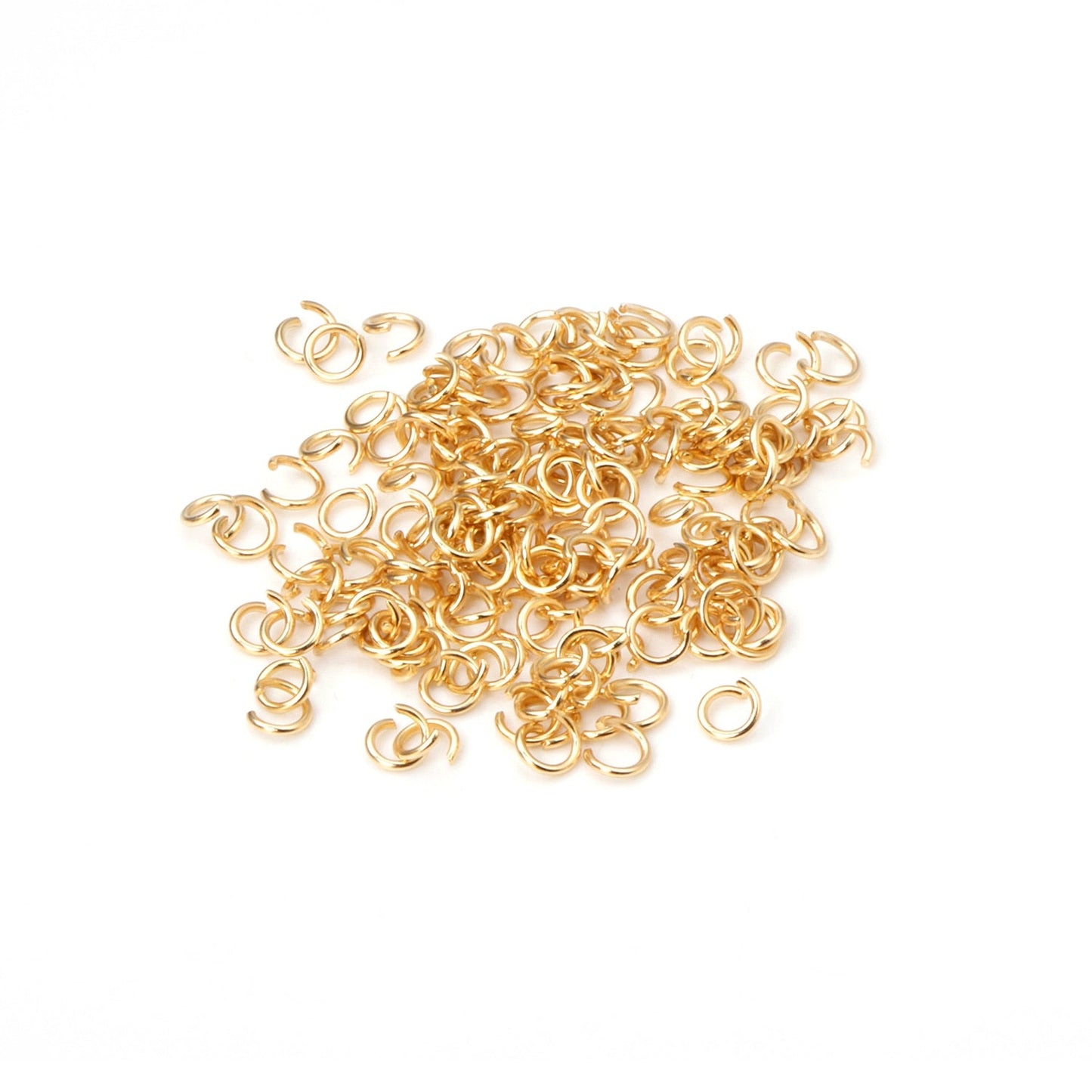 ASON 1000pcs/Lot Jump Rings Split Rings Connector Stainless Steel Gold Color For DIY Necklace Bracelet Jewelry Making Wholesale asonjewelry